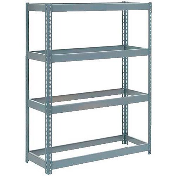 Extra Heavy Duty Shelving 48W x 12D x 72H With 4 Shelves, No Deck, Gray